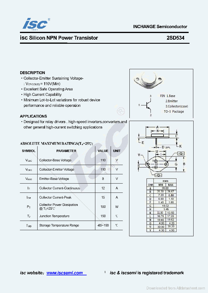2SD534_8883420.PDF Datasheet