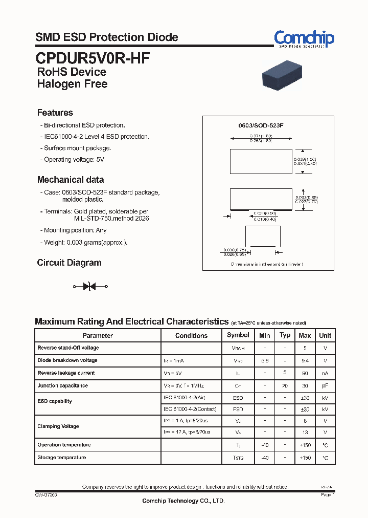 CPDUR5V0R-HF_8883856.PDF Datasheet