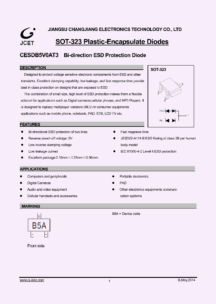 CESDB5V0AT3_8885901.PDF Datasheet