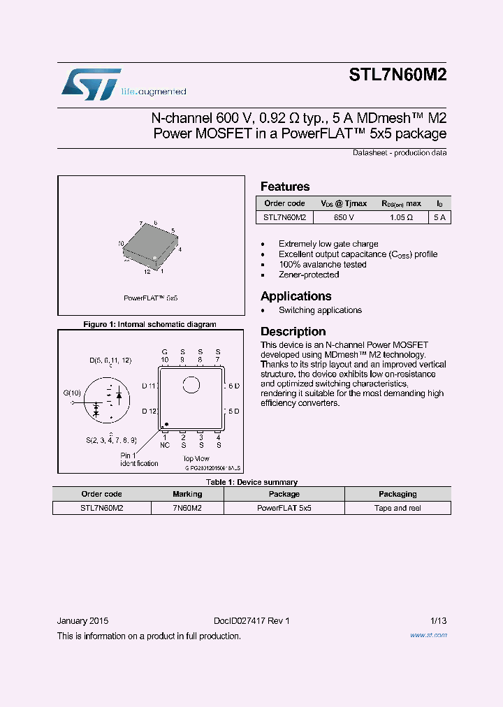 STL7N60M2_8886402.PDF Datasheet