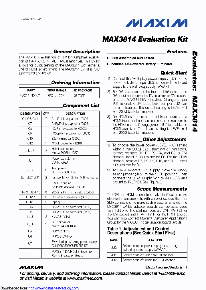 MAX3814EVKIT_8887254.PDF Datasheet