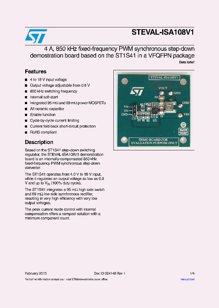 STEVAL-ISA108V1_8887046.PDF Datasheet