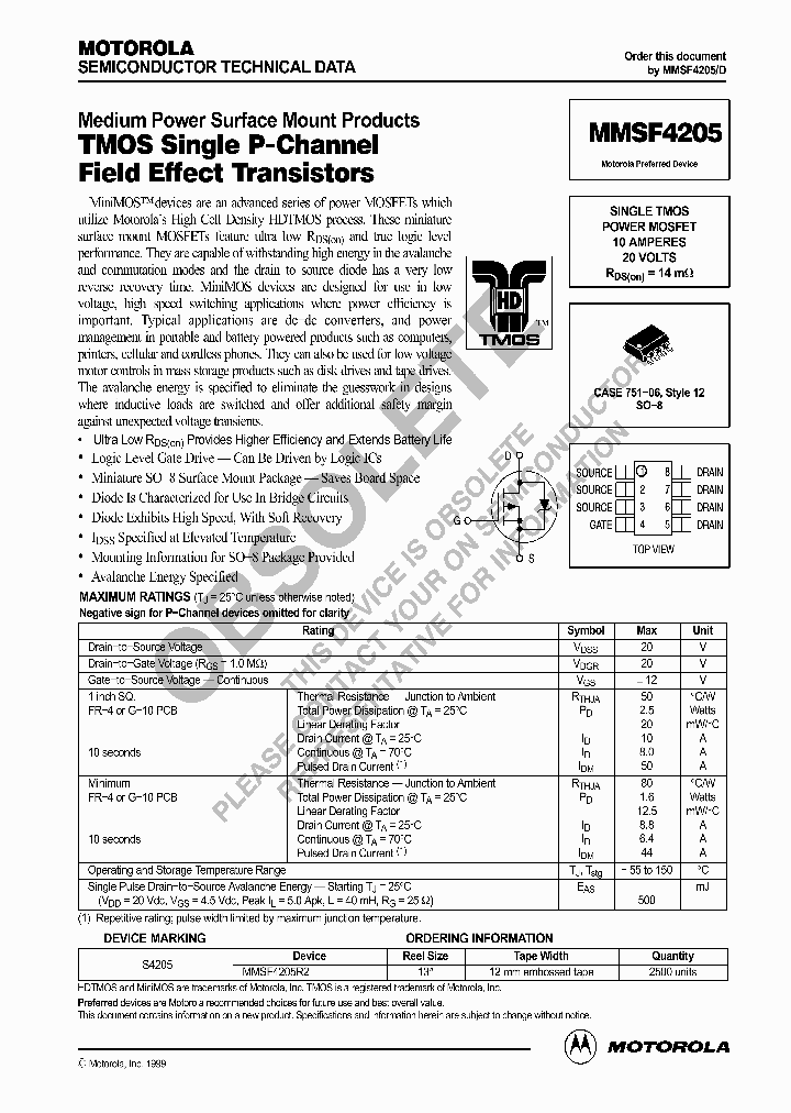 MMSF4205_8888229.PDF Datasheet