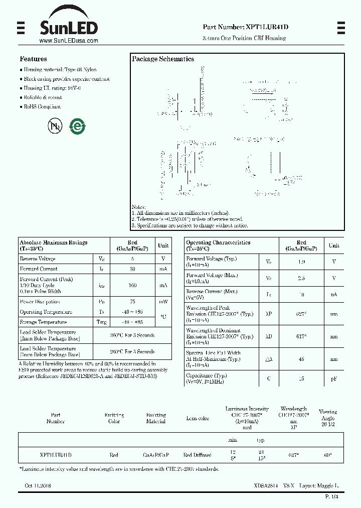 XPT1LUR41D_8889751.PDF Datasheet