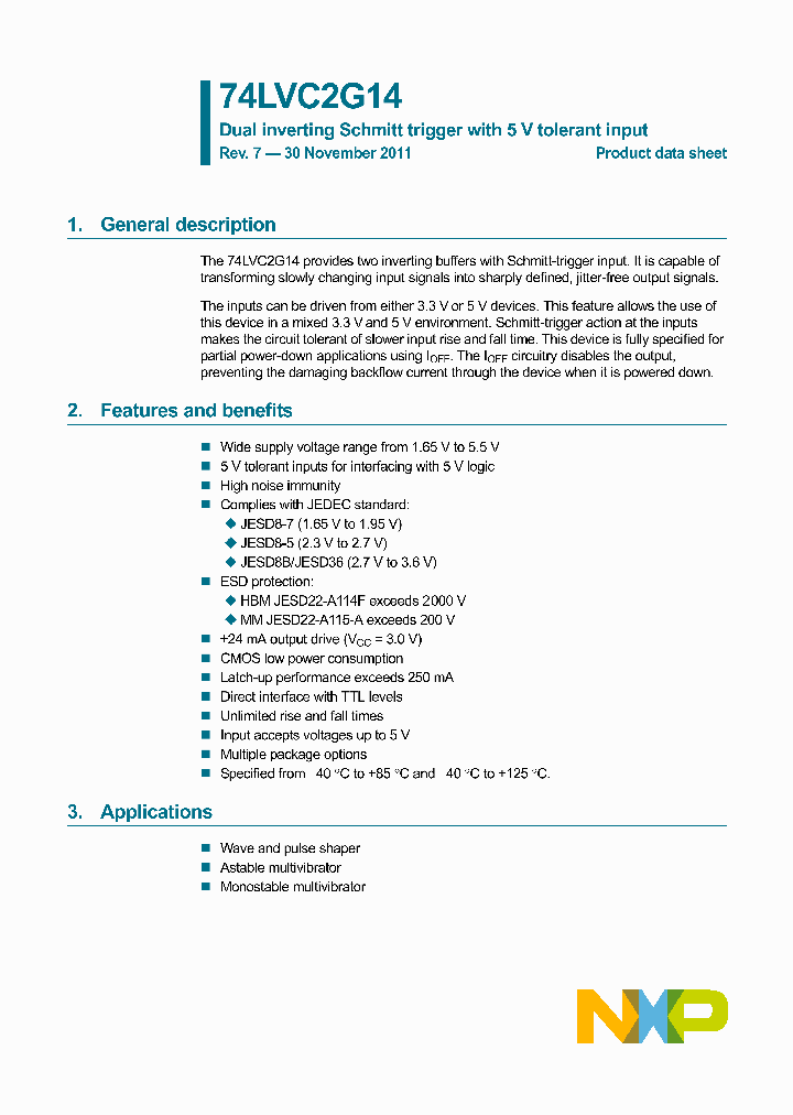 74LVC2G14GN_8894934.PDF Datasheet