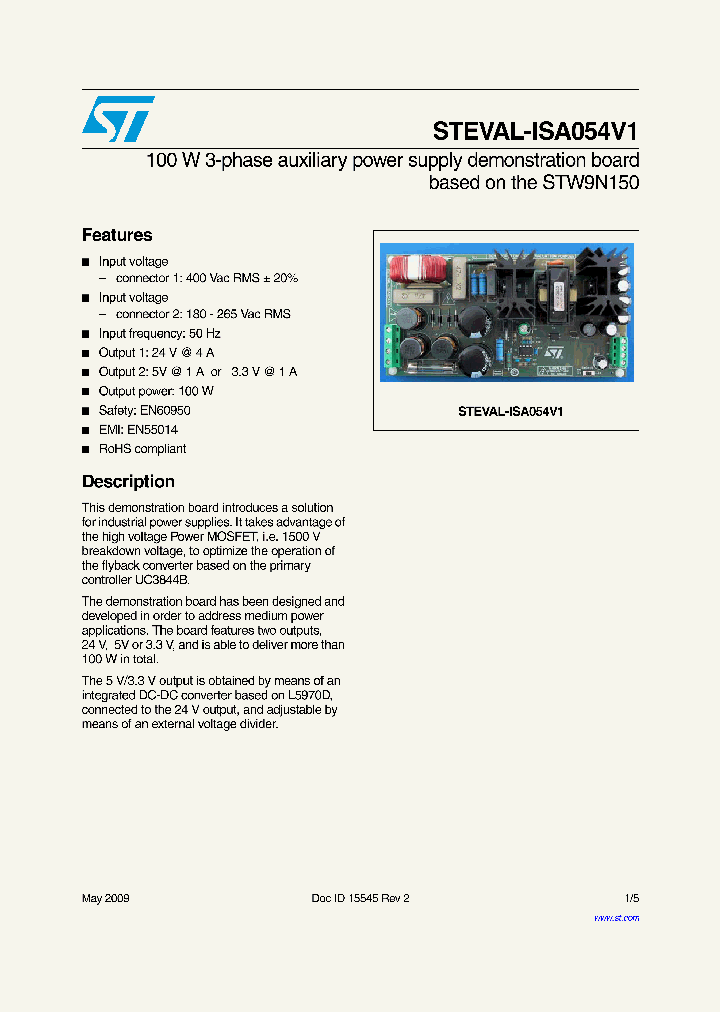 STEVAL-ISA054V1_8896160.PDF Datasheet