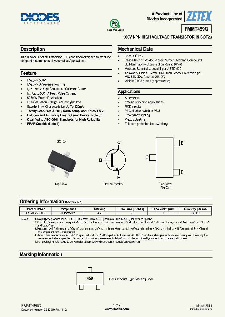 FMMT459Q-15_8896685.PDF Datasheet