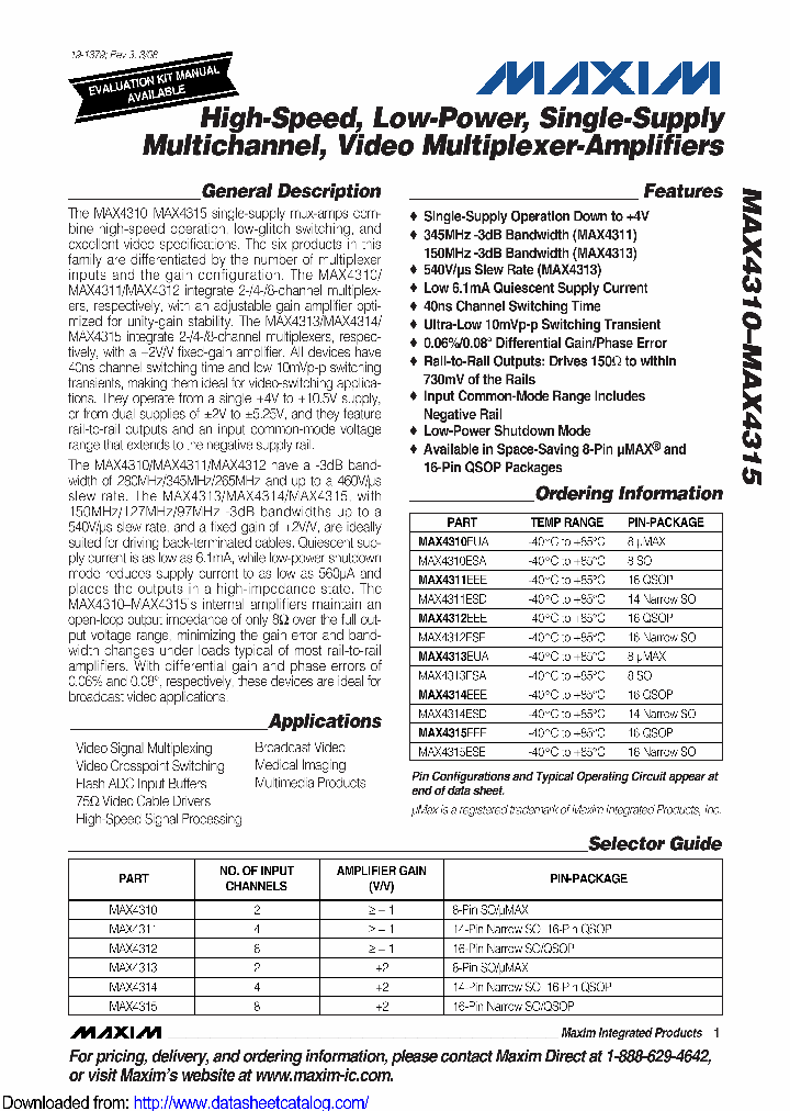 MAX4312GEEB5C_8897253.PDF Datasheet