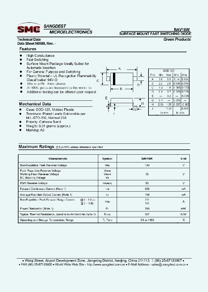 BAV16W_8899516.PDF Datasheet
