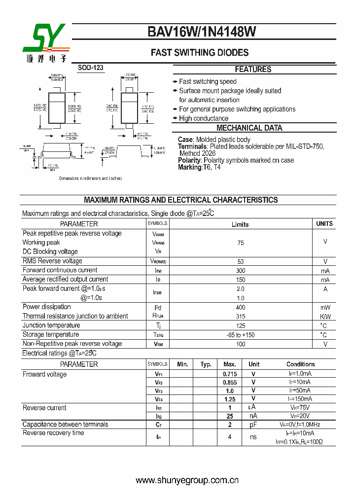 BAV16W_8899517.PDF Datasheet