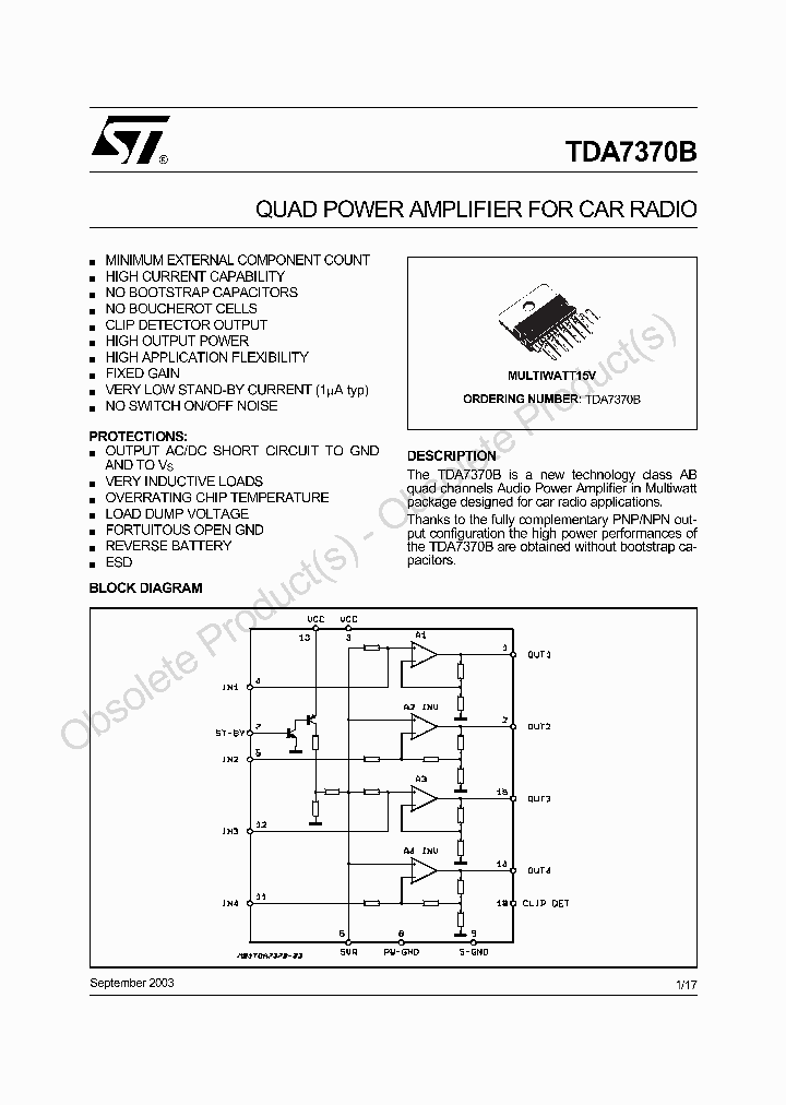 TDA7370B_8901220.PDF Datasheet