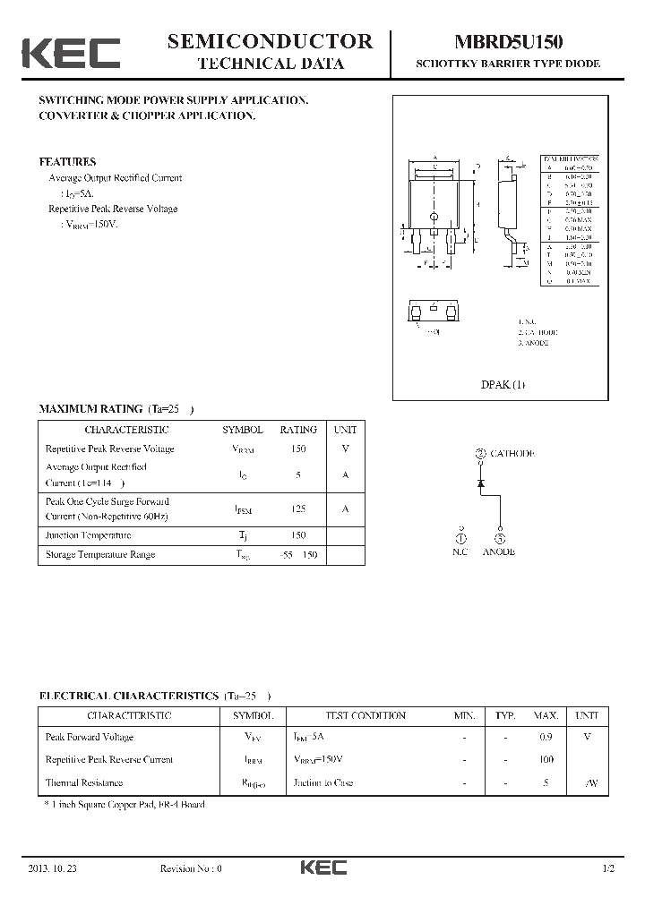 MBRD5U150_8901303.PDF Datasheet