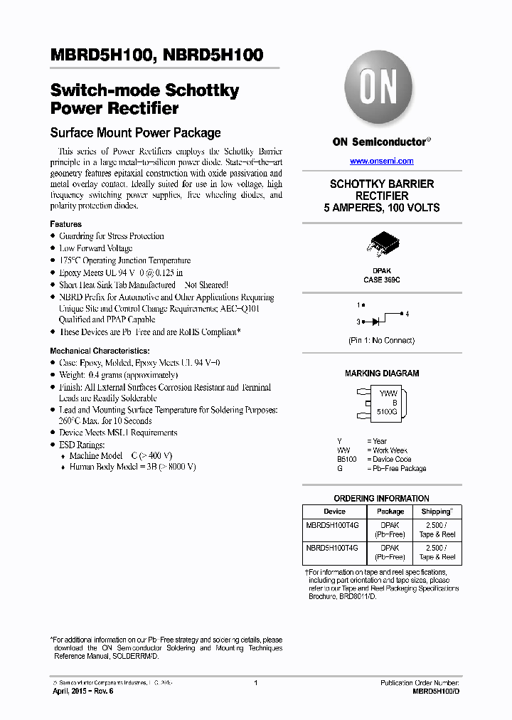 MBRD5H100_8901299.PDF Datasheet