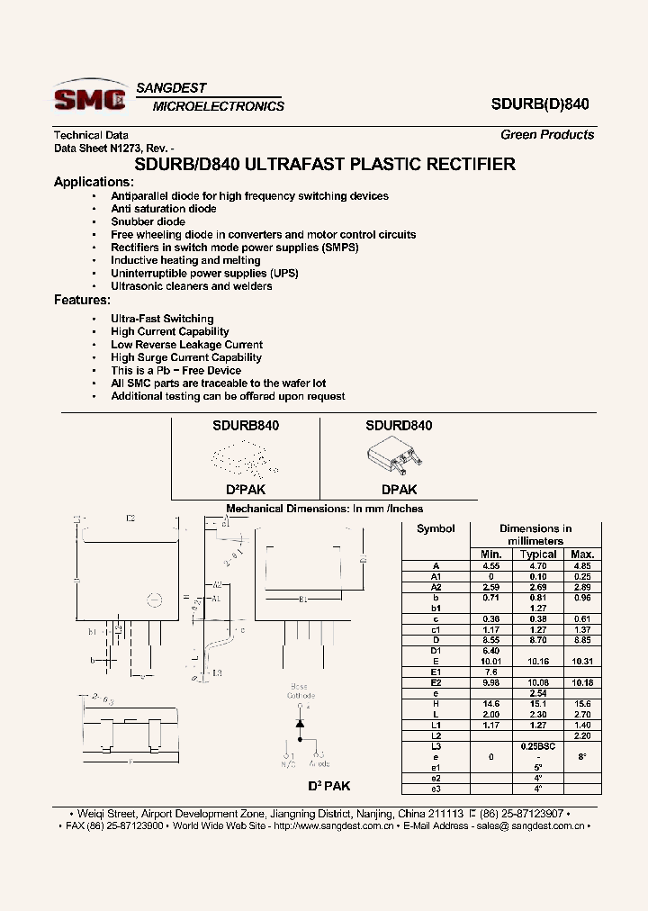 SDURBD840_8902413.PDF Datasheet