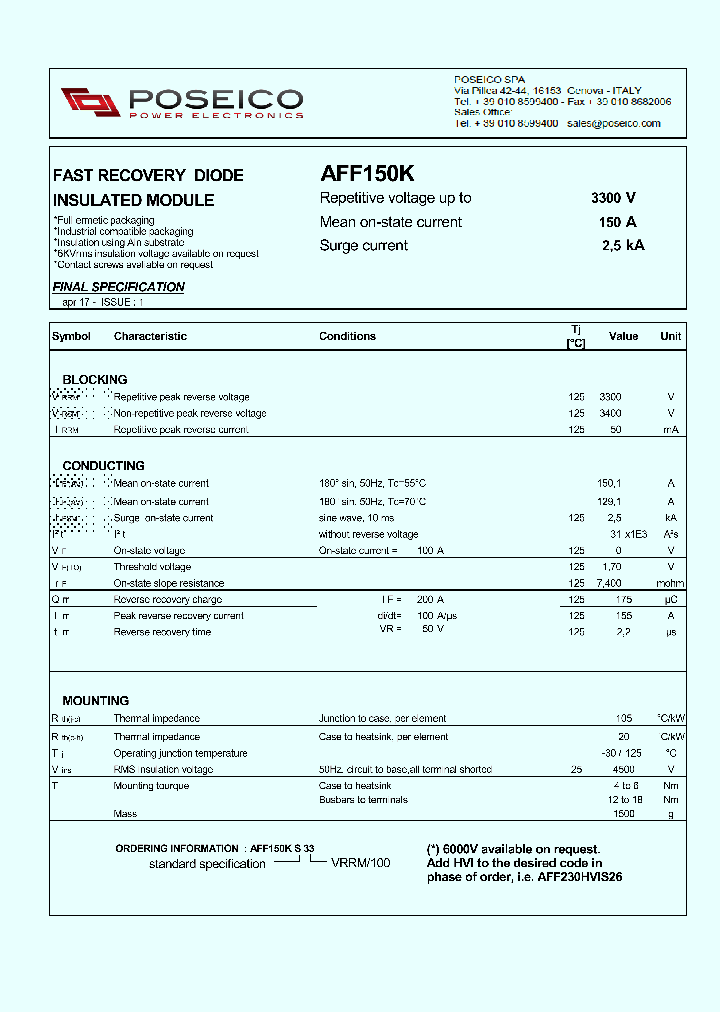 AFF150KS33_8907311.PDF Datasheet