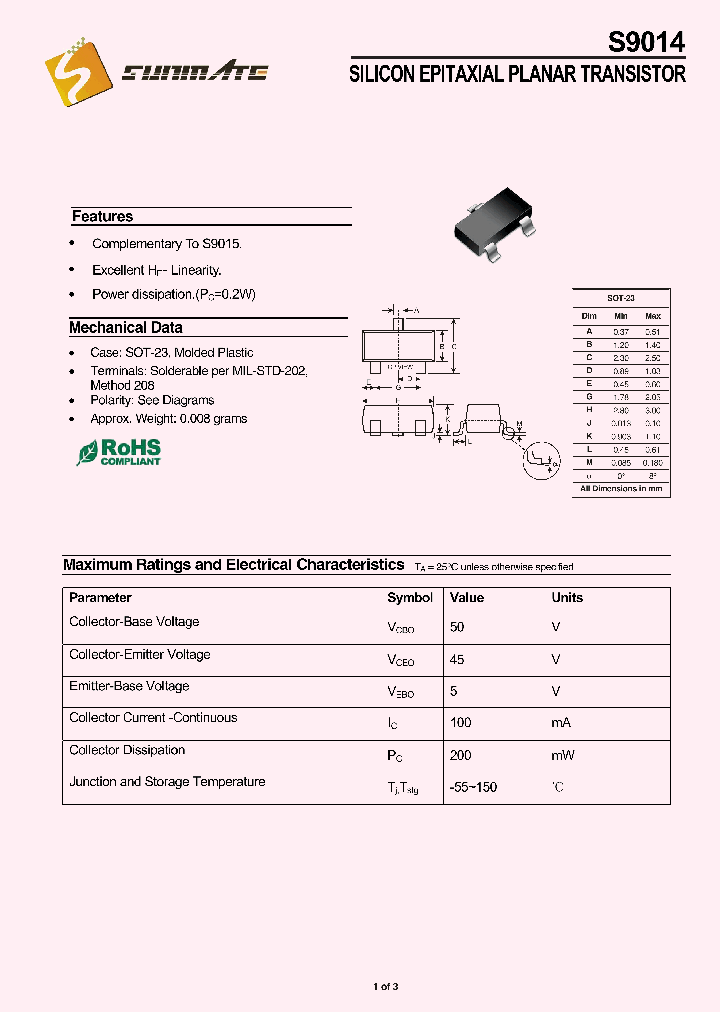 S9014_8909353.PDF Datasheet