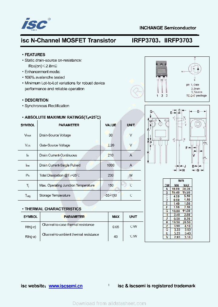 IIRFP3703_8912879.PDF Datasheet