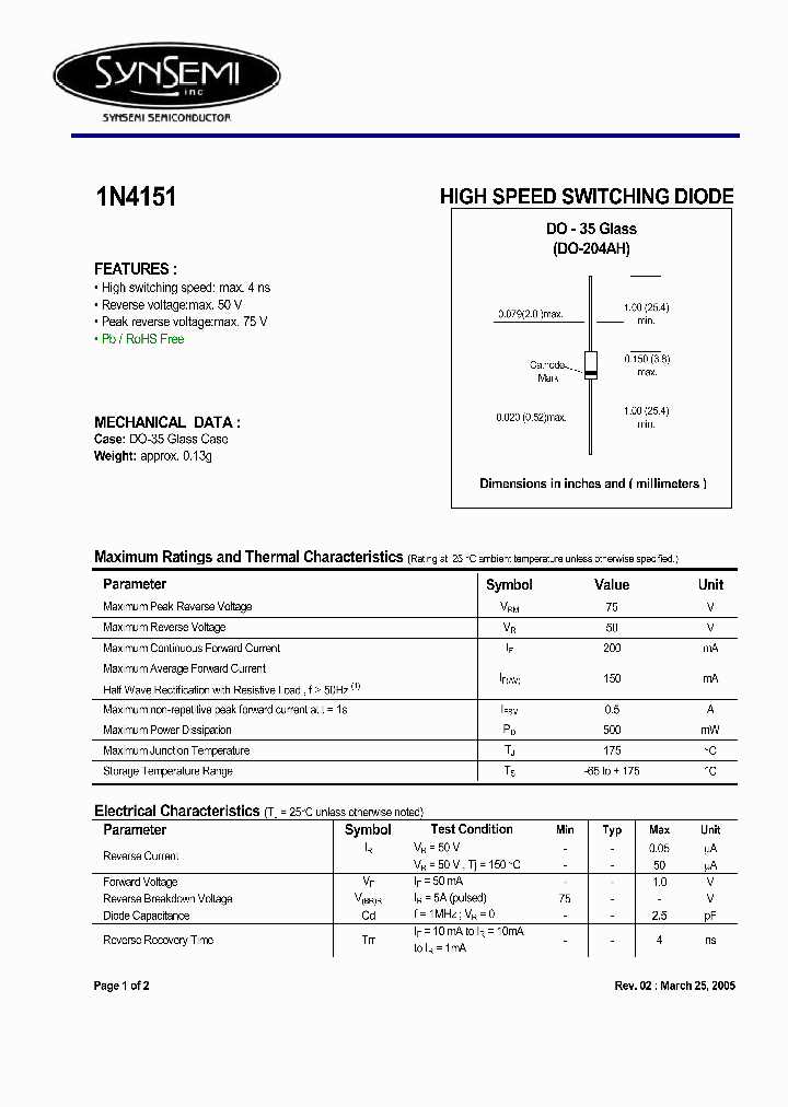 1N4151_8913408.PDF Datasheet