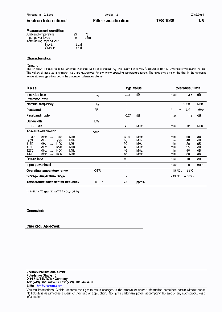 TFS1038_8914679.PDF Datasheet