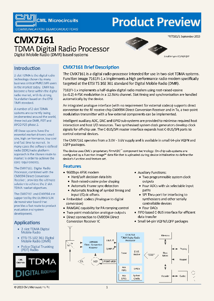 CMX7161_8919318.PDF Datasheet
