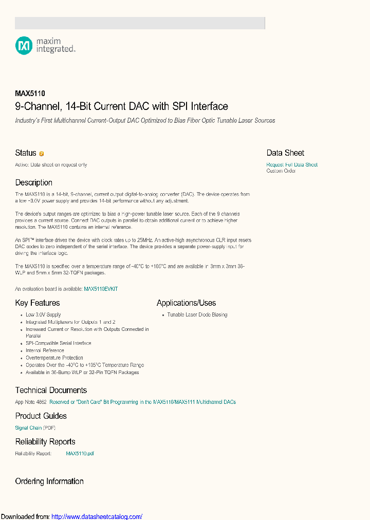 MAX5110GTJ_8920525.PDF Datasheet