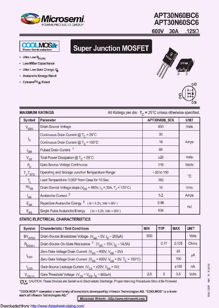 APT30N60BC6_8921639.PDF Datasheet