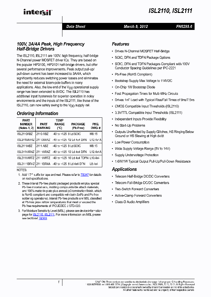 ISL2111BR4Z_8922845.PDF Datasheet