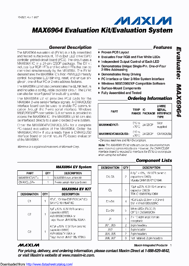 MAX6964EVCMAXQUSB_8927159.PDF Datasheet