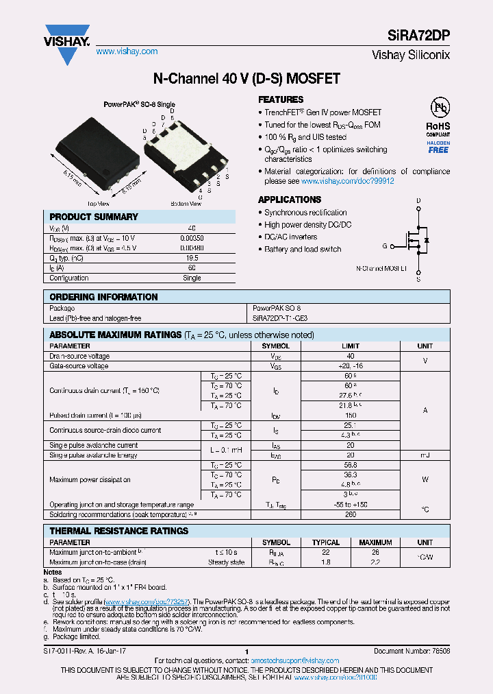 SIRA72DP_8928809.PDF Datasheet