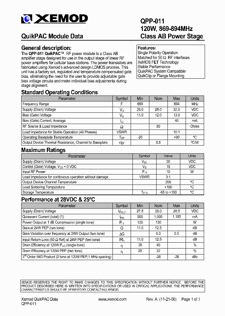 QPP-011_8929340.PDF Datasheet