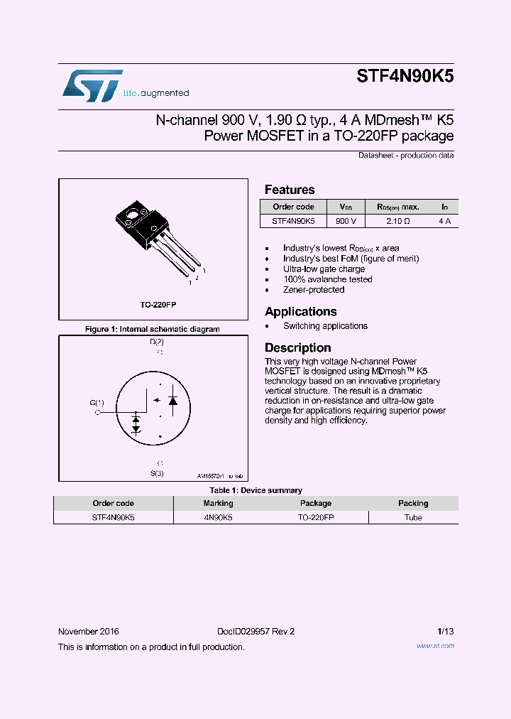 STF4N90K5_8930497.PDF Datasheet