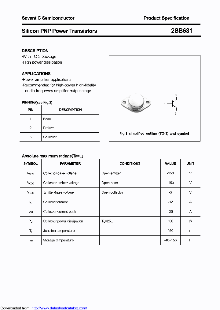 2SB681_8930484.PDF Datasheet