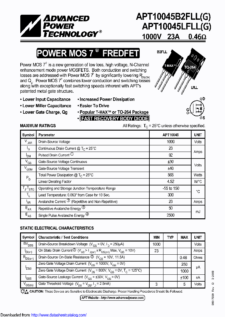 APT10045B2FLLG_8932054.PDF Datasheet