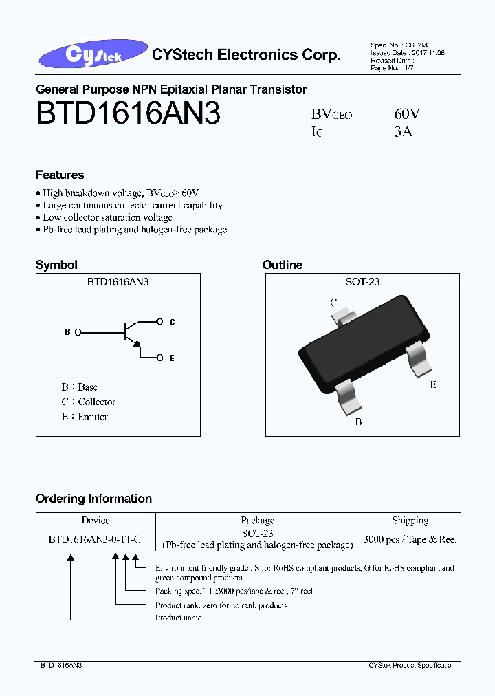 BTD1616AN3_8934005.PDF Datasheet