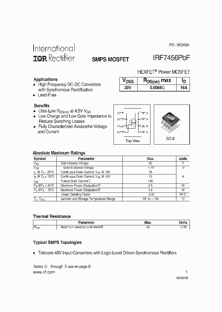 IRF7456PBF-15_8935819.PDF Datasheet