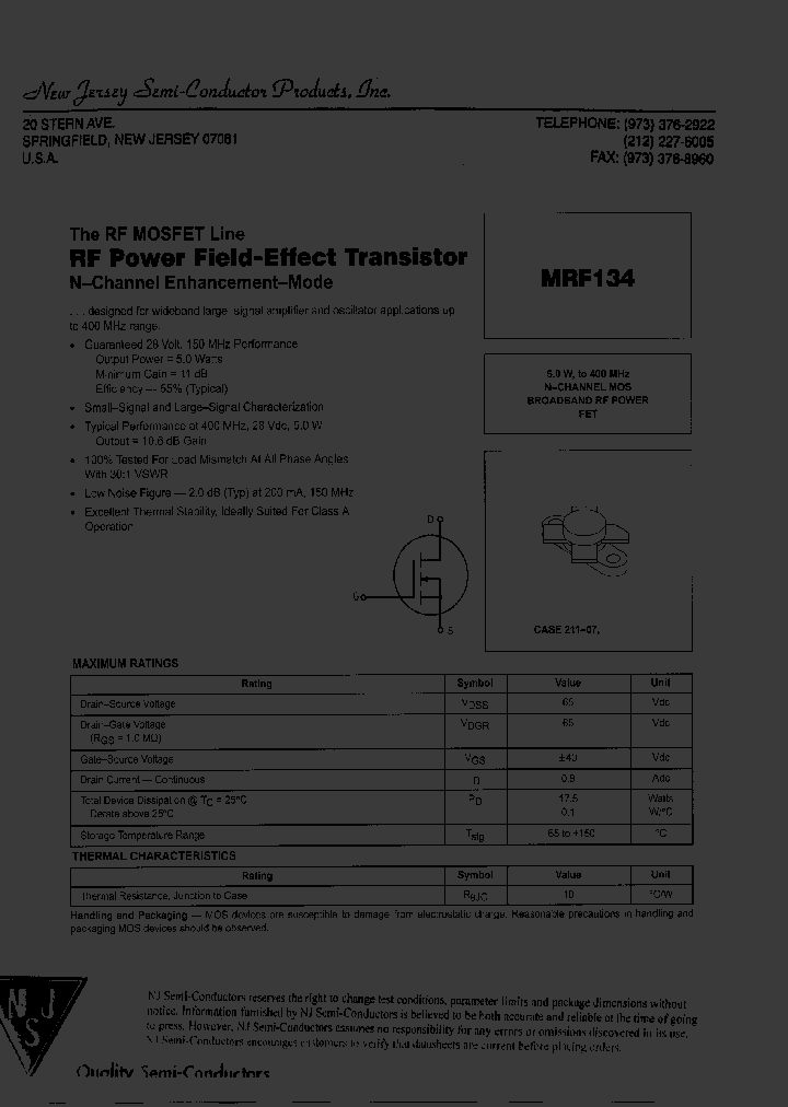 MRF134_8939486.PDF Datasheet