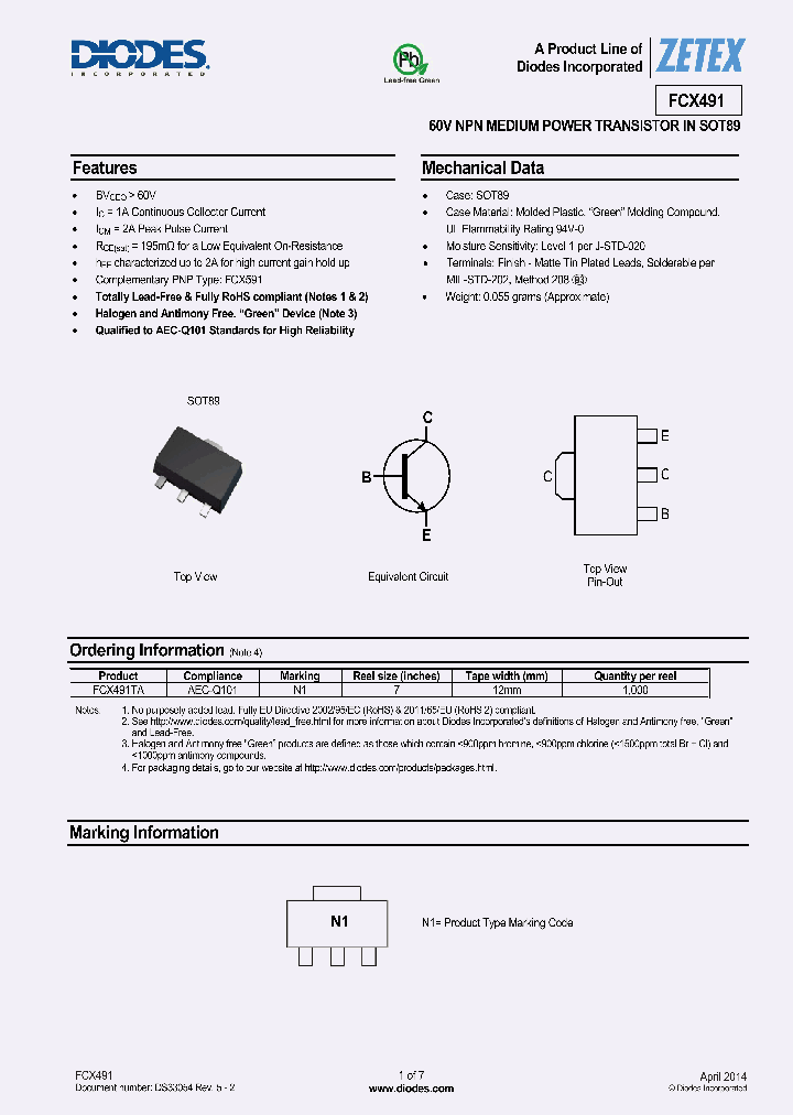 FCX491_8943411.PDF Datasheet