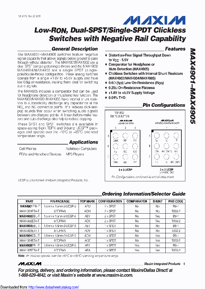 MAX4901_8943421.PDF Datasheet