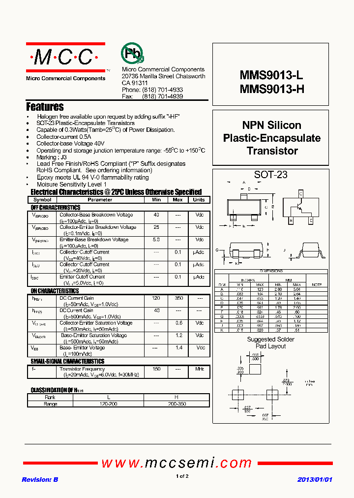 MMS9013-L-13_8946548.PDF Datasheet