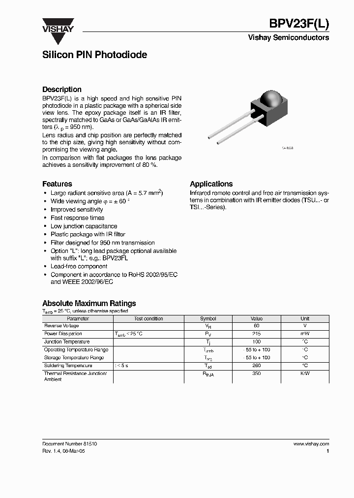 BPV23F_8946967.PDF Datasheet