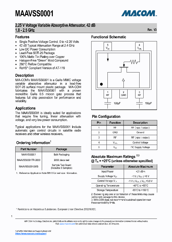 MAAVSS0001SMB_8949639.PDF Datasheet