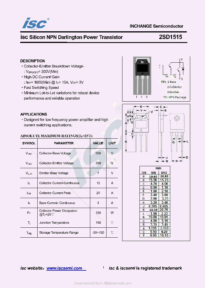 2SD1515_8949655.PDF Datasheet