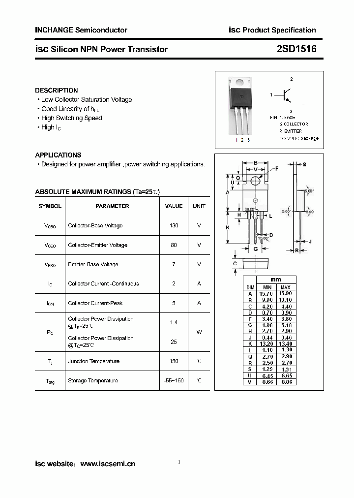 2SD1516_8949656.PDF Datasheet