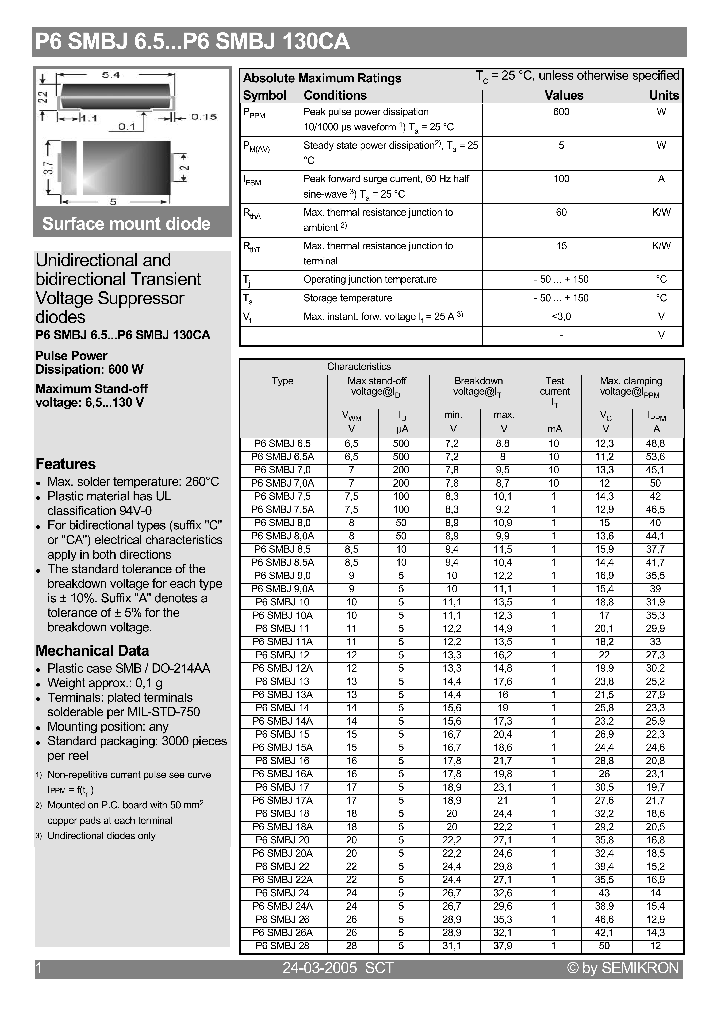 P6SMBJ40_8949985.PDF Datasheet