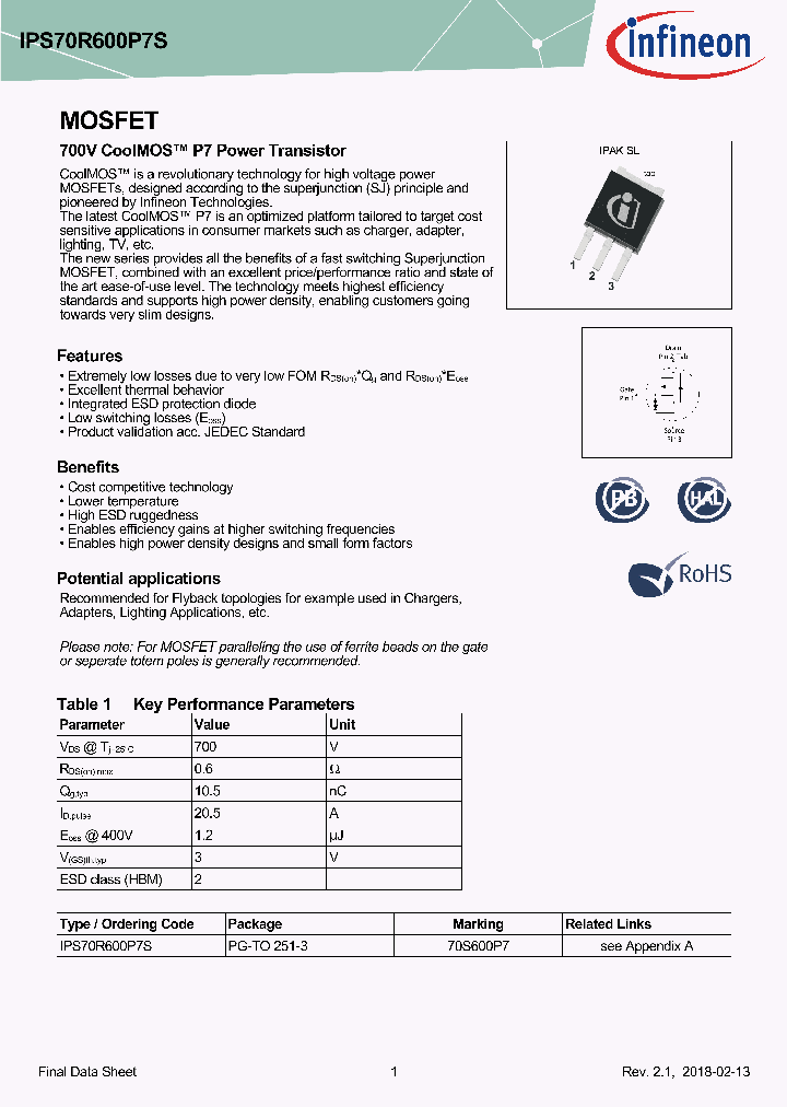 IPS70R600P7S_8950515.PDF Datasheet