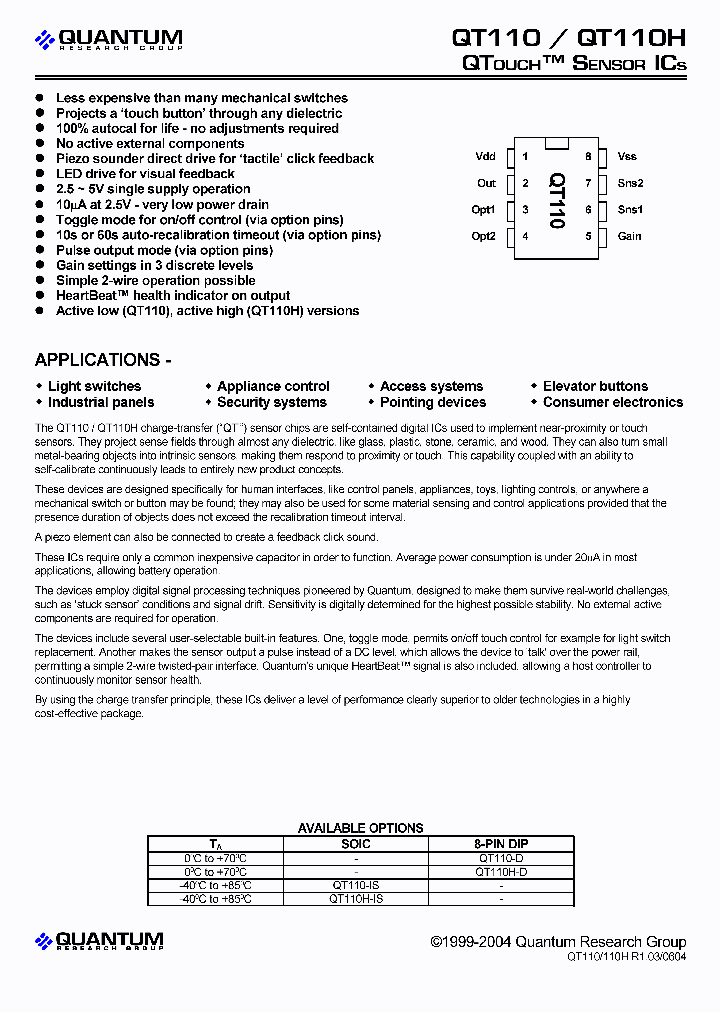 QT110_8951765.PDF Datasheet
