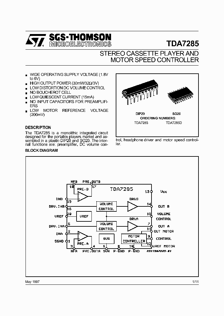 TDA7285_8954627.PDF Datasheet