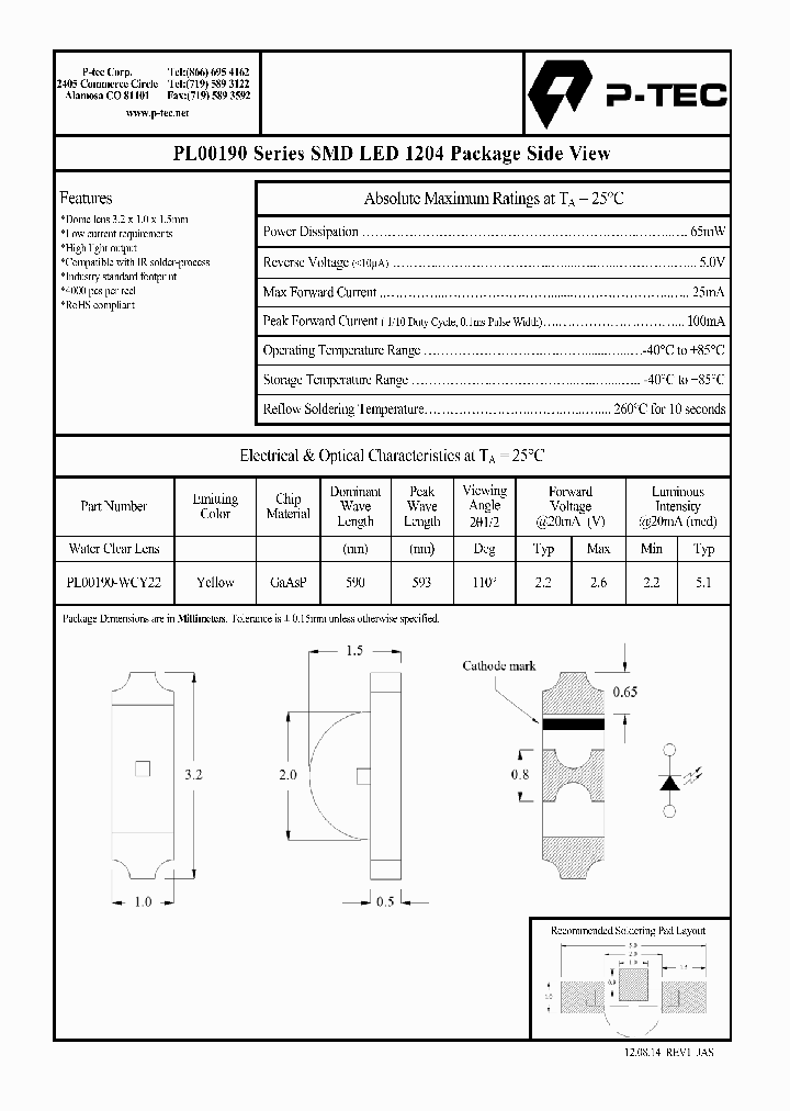 PL00190-WCY22_8956517.PDF Datasheet