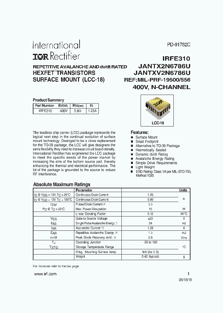 IRFE310_8956628.PDF Datasheet
