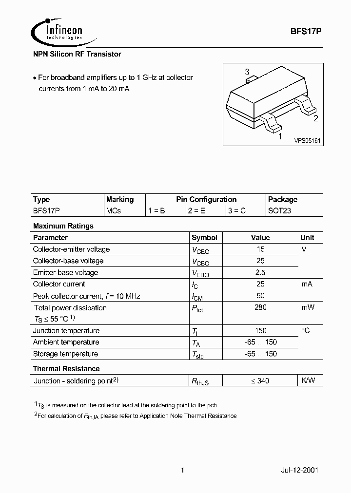 BFS17P_8957647.PDF Datasheet